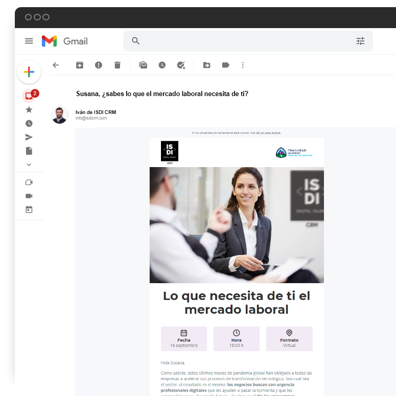 Todos nuestros email templates son compatibles con los principales clientes de correo electrónico, como Gmail, Apple Mail, Outlook o Yahoo!